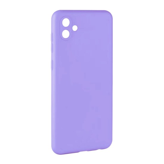 Silicone Case with Camera Shield for Samsung Galaxy A04 Purple